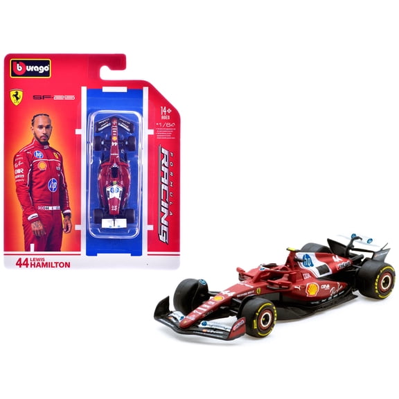 Ferrari SF-25 #44 Lewis Hamilton Formula One F1 World Championship (2025) "Formula Racing" 1/64 Diecast Model Car by Bburago