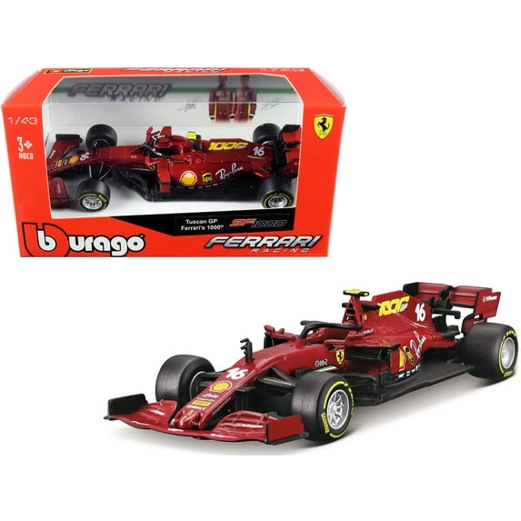 Ferrari SF1000 #16 Charles Leclerc Tuscan GP Formula One F1 (2020) "Ferrari's 1000th Race" 1/43 Diecast Model Car by Bburago
