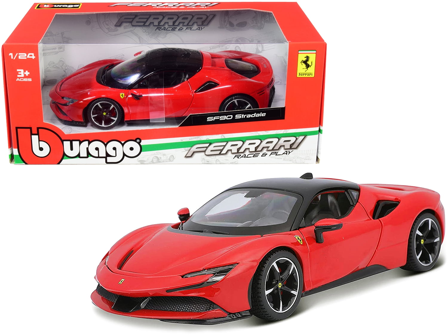 Bburago 1:24 FERRARI SF90 Stradale Car Model Die-casting Metal Model  Children Toy Boyfriend Gift Simulated Alloy Car Collection - AliExpress