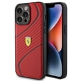thumbnail image 1 of Ferrari Twist Metal Logo Case for iphone 15 Pro Max 6.7" Red - FEHCP15XPTWR, 1 of 5
