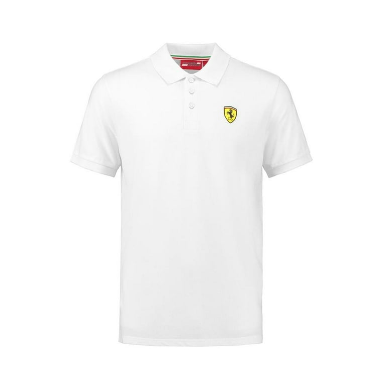 Ferrari White Classic Shield Polo Shirt - Walmart.com