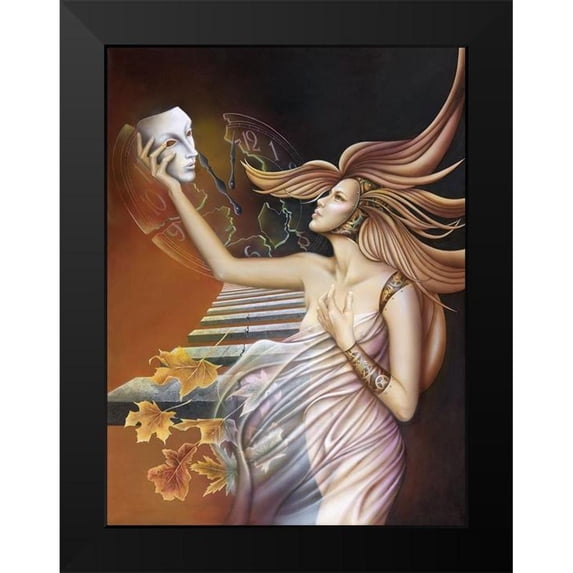 Ferraro 12x14 Black Modern Framed Museum Art Print Titled - Time to Love and Trust Once Again