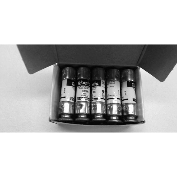 Ferraz Shamwut/Mersen TR-10R, 10 Amp 250V Fusetron Dual Element Time-Delay Current Limiting Class RK5 Fuse, UL Listed (Pack of 1)