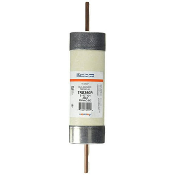 UL Class Fuse, RK5 Class, Time-Delay, 250A, 600V AC, Non-Indicating TRS250R