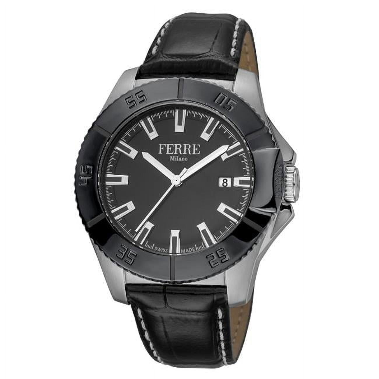 Ferre Milano Men's Swiss Made Quartz Watch Black Palestine Ubuy - Main Image