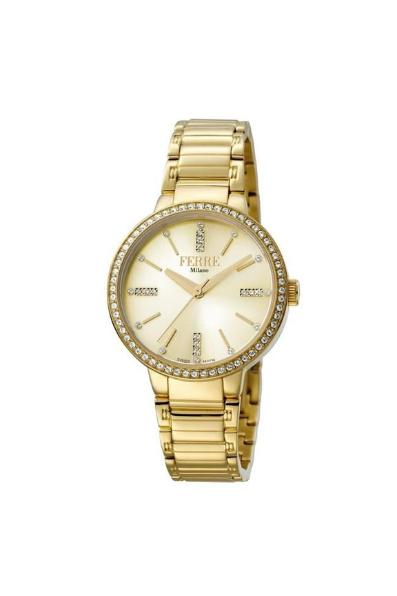 FM1L084M0061 Womens Swiss Made Quartz Gold Bracelet Watch with Gold Dial