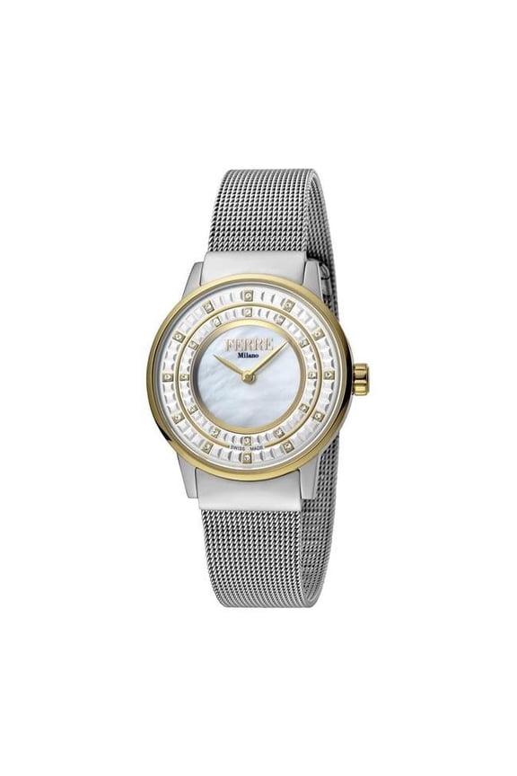 FM1L102M0091 Womens Stainless Steel Silver - Tone Dial Bracelet Watch