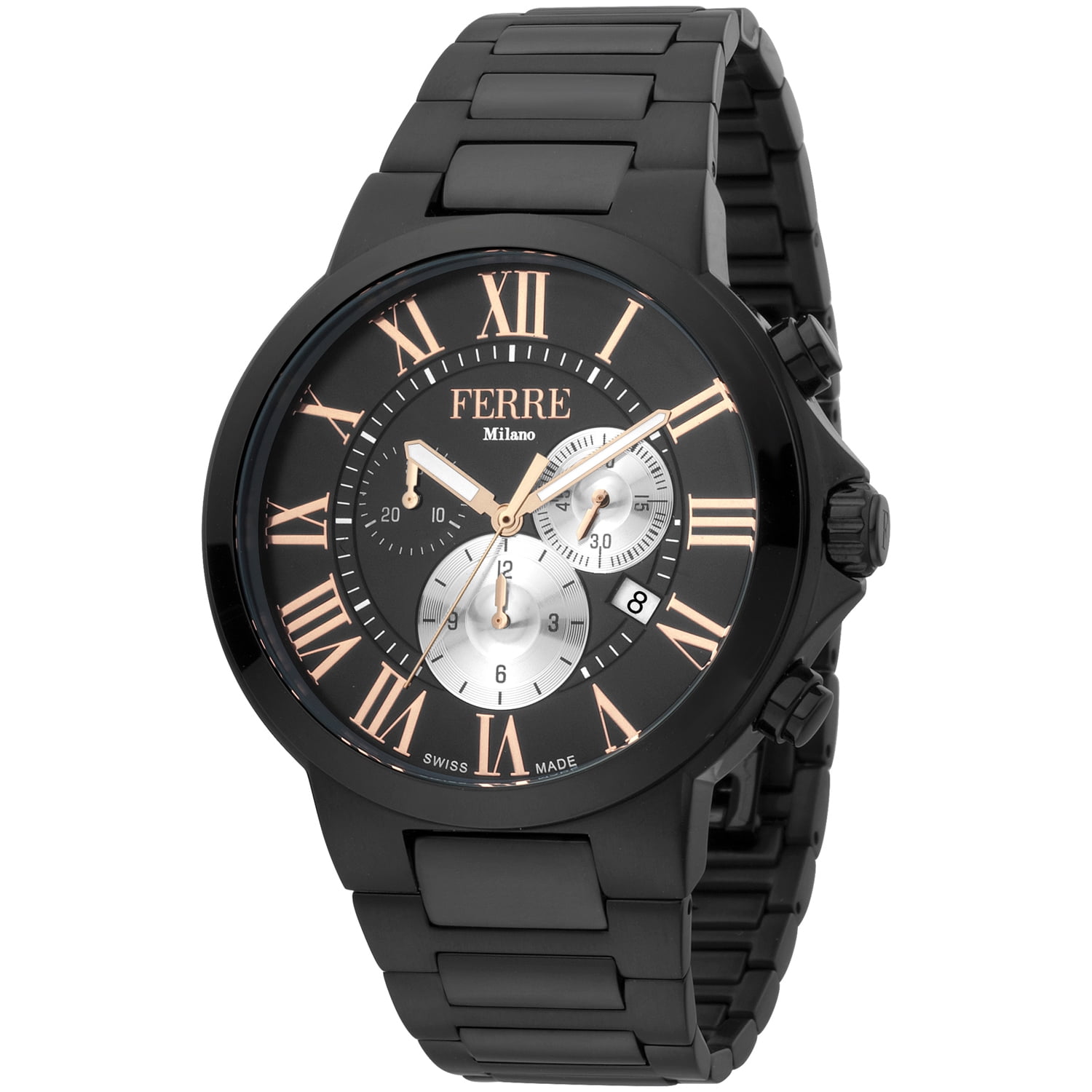 Ferre Milano Men's Classic Black Dial Watch FM1G177M0071