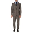 thumbnail image 1 of Ferrecci Men's Bradford Grey Slim Fit Notch Lapel 3 Piece Vintage Tweed Heritage Suit Set - Blazer Jacket, Vest and Pants (46 Short), 1 of 7