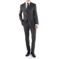 thumbnail image 1 of Ferrecci Men's Mason Charcoal Wool Slim Fit Notch Lapel 2 Piece Suit with Matching Flat-Front Dress Pants (54 Regular), 1 of 7