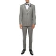 thumbnail image 1 of Ferrecci Premium Grey 3pc Custom Slim Fit Wedding Prom Grad Tuxedo Suit, 1 of 4