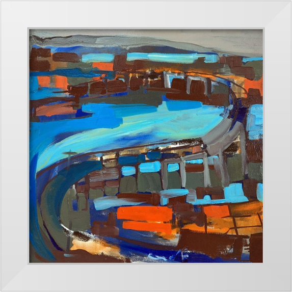 Ferrell, Erin McGee 12x12 White Modern Wood Framed Museum Art Print Titled - Bridge II