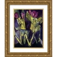 thumbnail image 1 of Ferrell, Erin McGee 15x18 Gold Ornate Wood Framed with Double Matting Museum Art Print Titled - Violet Spring Flowers I, 1 of 4
