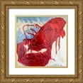 thumbnail image 1 of Ferrell, Erin McGee 26x26 Gold Ornate Wood Framed with Double Matting Museum Art Print Titled - Brilliant Maine Lobster II, 1 of 4