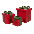 thumbnail image 1 of Ferrell Leather Holiday Storage Boxes, Set of 3 – Decorative Leather & Wood Nesting Boxes for Festive Décor & Organization, 1 of 7