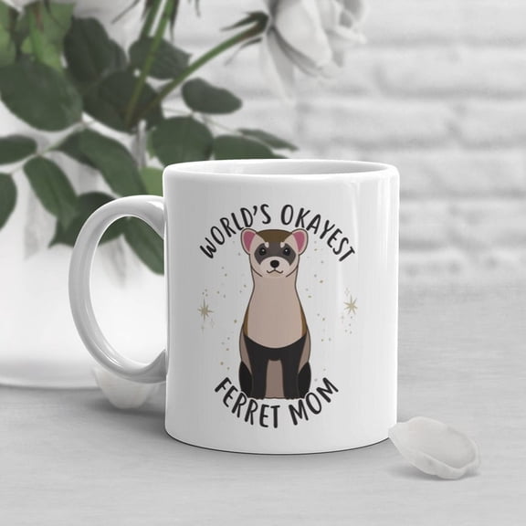 Ferreoffee Mug, Ferret Mom, Cute Ferret Gift, Ferret Lover, Funny Pet Ferreup, Gift for Her, Sable, ket Pet, Wor1ld's Best Mom