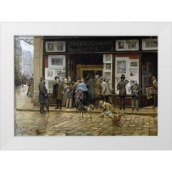 Ferrer 24x18 White Modern Wood Framed Museum Art Print Titled - An ExVintageition of Photography