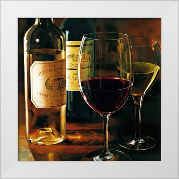 Ferreri, Stefano 12x12 White Modern Wood Framed Museum Art Print Titled - Rouge et Blanc