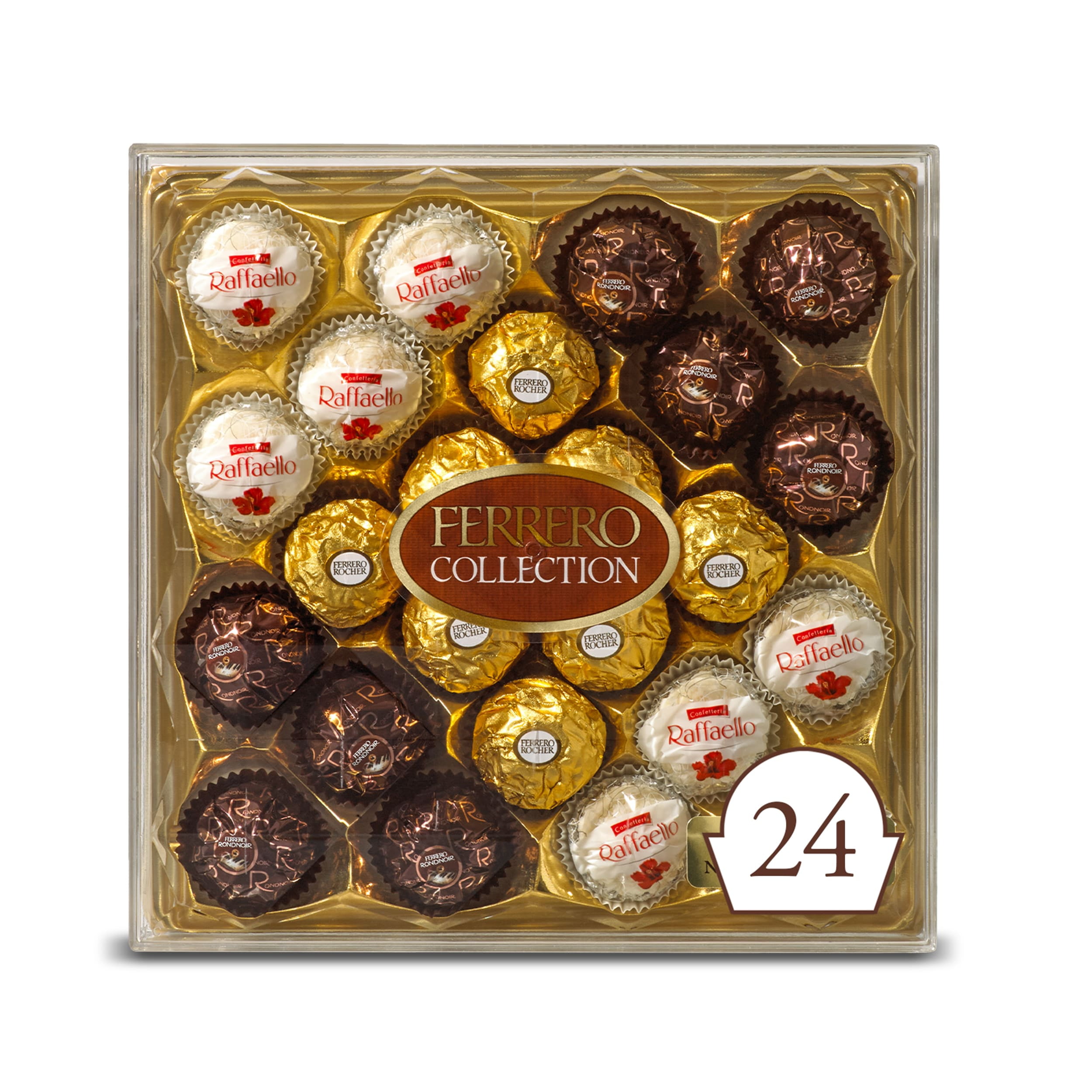 Ferrero Rocher Chocolat Coffret de 3 Saveurs Une Boîte de 24 Pièces