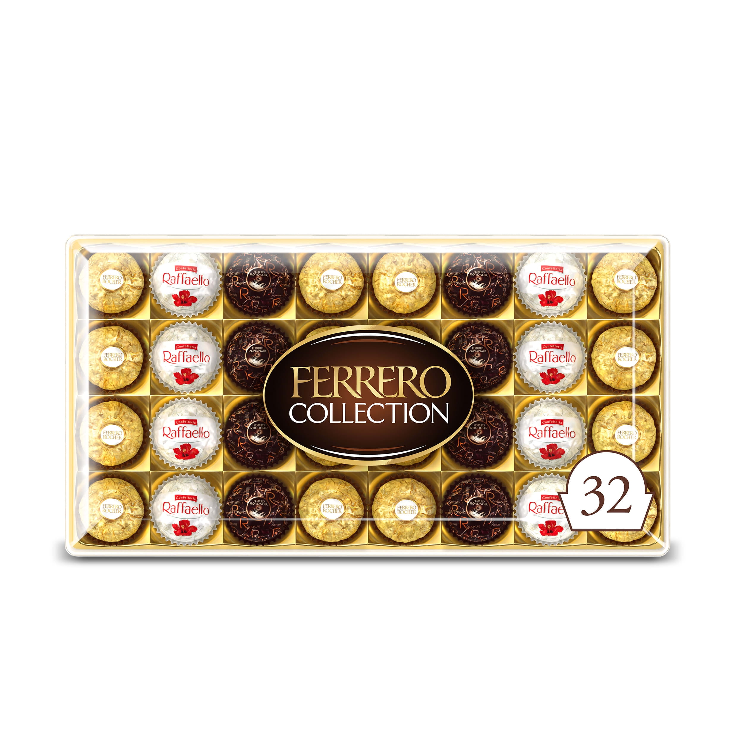 Ferrero Collection, Hazelnut, Chocolate & Coconut, Valentine\'s Chocolate  Gift Box, 32 Ct
