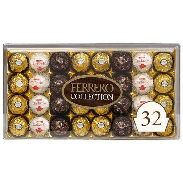 Ferrero Collection, Milk and Dark Chocolate and Coconut, Luxury Chocolate Gift Box, 32 Ct
