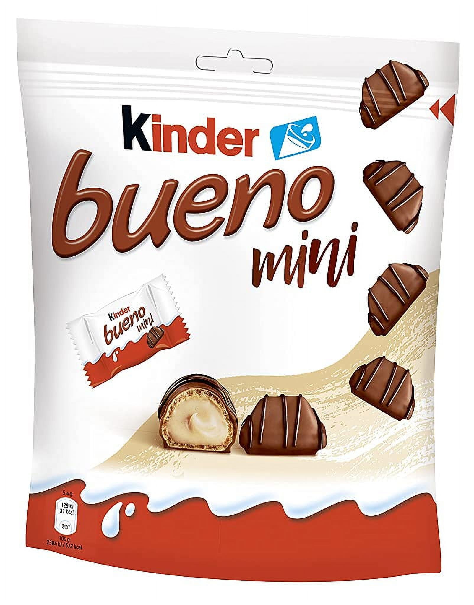 Ferrero Kinder Bueno Mini Chocolate Bars With Milk Hazelnut Cream - 1 Bag Of Individually Packaged 108 g 3.80 Ounce Germany