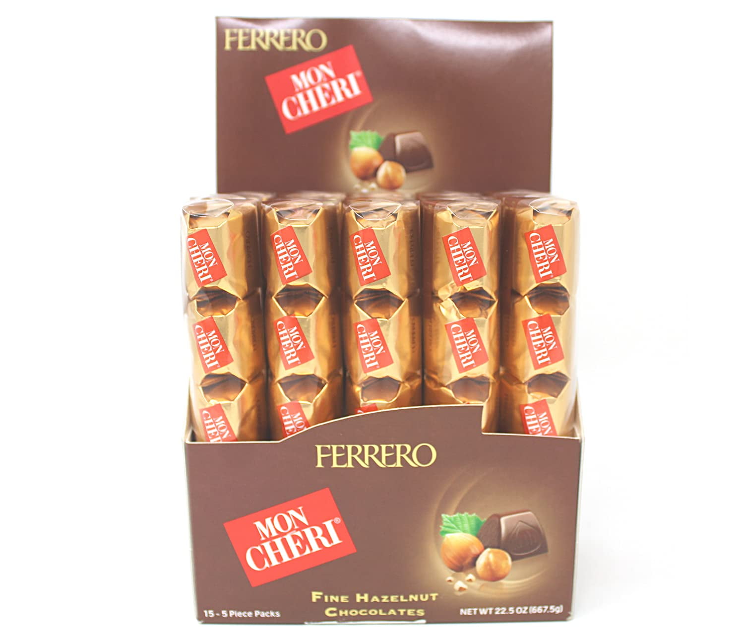 Ferrero Mon Cheri Fine Hazelnut Chocolates 15 packets (1.5oz each