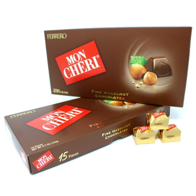 Ferrero Mon Cheri Hazelnut Chocolates 15 Pieces (2 Packs)