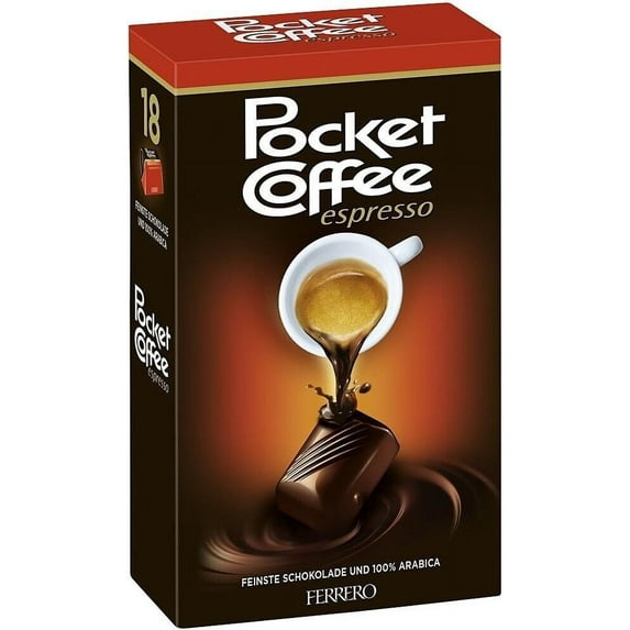 Ferrero Pocket Coffee Chocolates 18 Pcs Espresso Coffee Chocolate Pralines Freshly Imported 225g 7.93oz