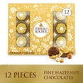 thumbnail image 1 of Ferrero Rocher, Fine Hazelnut Chocolates, Individually Wrapped, 12-Count Holiday Chocolate Gift Box, 5.3 oz, 1 of 13