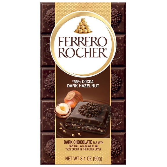 Ferrero Rocher 55% Cocoa DarkHazelnut Chocolate Bar - 3.25 oz
