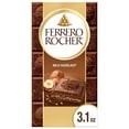 thumbnail image 1 of FERRERO ROCHER Milk Chocolate Bar with Hazelnut and Cocoa Filling Tablet, Premium Chocolate ?3.1 oz - Pack of 2, 1 of 4