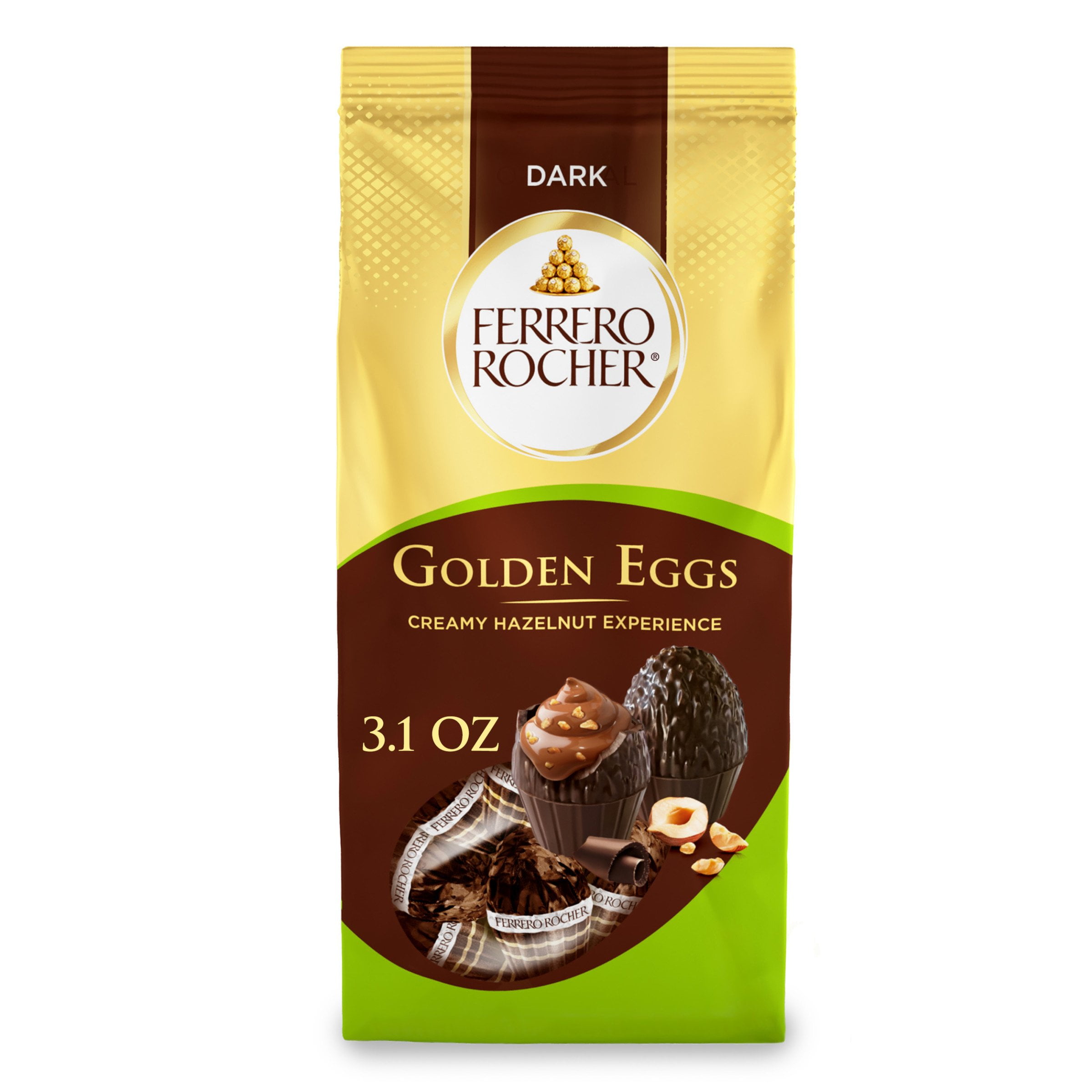 Ferrero Rocher Dark Chocolate Golden Eggs Easter Candy, 3.25 oz ...