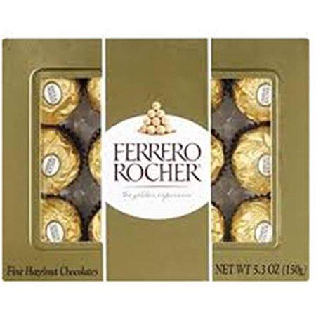Ferrero Rocher Fine Hazelnut Chocolate 5.3Oz