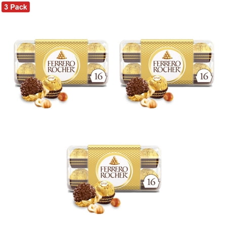 Ferrero Rocher Fine Hazelnut Chocolate Candy - 7oz/16ct