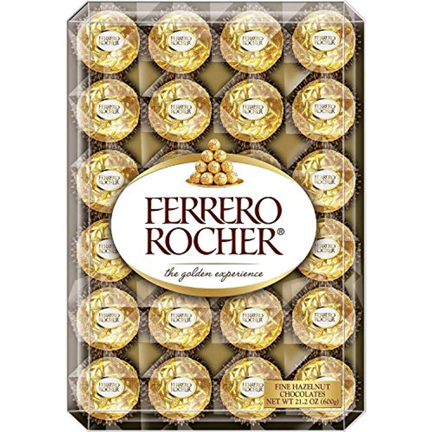 【デニム8】Ferrero Rocher 4粒入り Ferrero Rocher Fine Hazelnut Chocolates, Luscious Creamy Filling