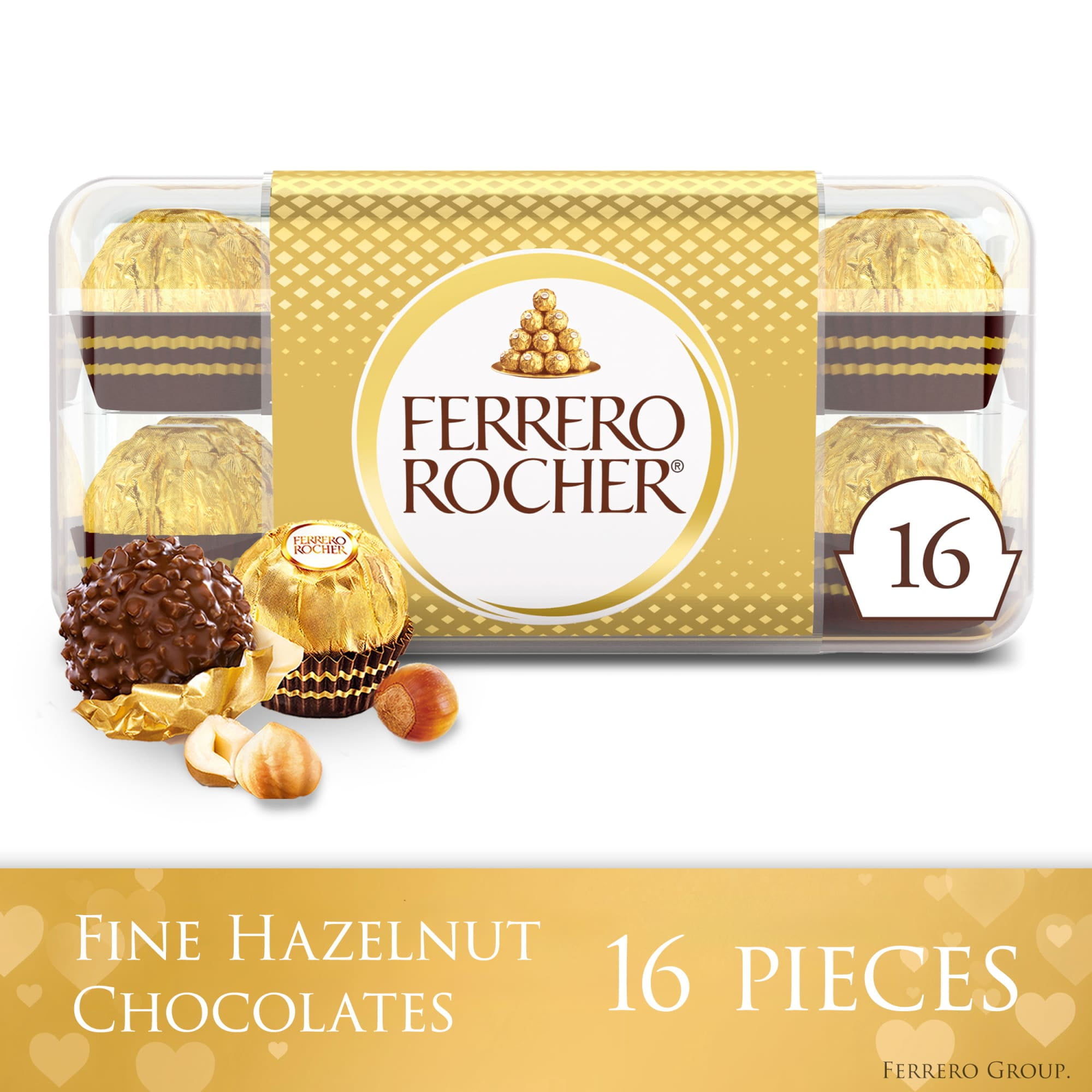 Ferrero Rocher Fine Hazelnut Chocolates Valentine s Day Heart Gift Box 10 Piece Premium Chocolate for Gifting 4 4 oz
