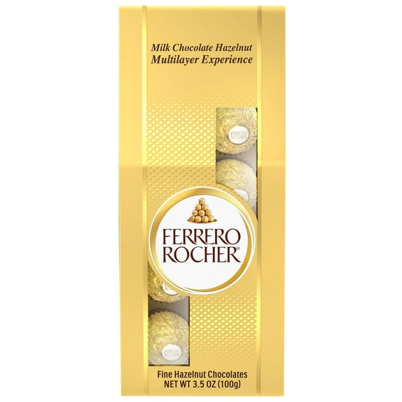 Ferrero Rocher Fine Hazelnut Chocolates, 8 pc - 3.6 oz- Pack of 2