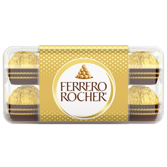 Ferrero Rocher Fine Hazelnut Chocolates Clear Gift Box, 16 pc - 7.2 oz
