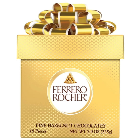 Ferrero Rocher Fine Hazelnut Chocolates Gift Cube, 18 pc - 7.9 oz- Pack of 2