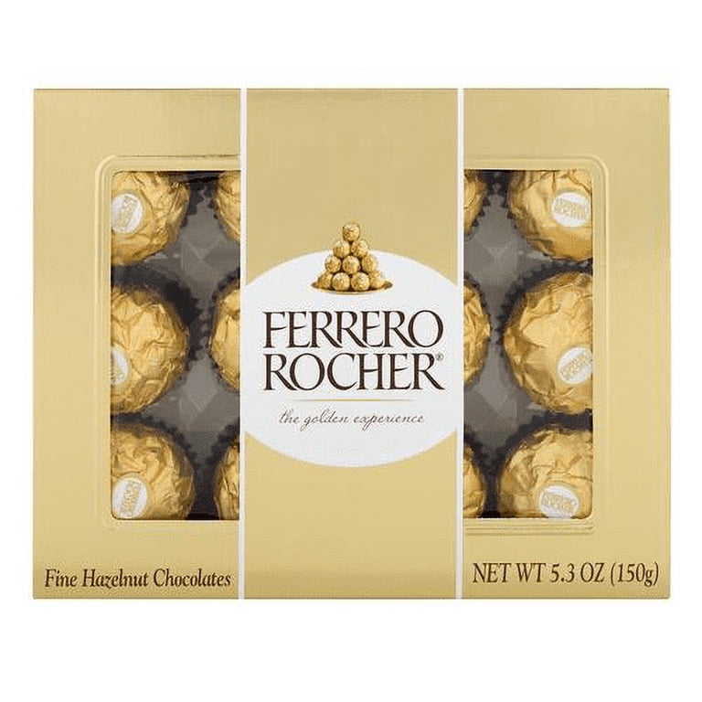 LINDOR 200g 5個　FERREROROCHER 8粒　10箱 Ferrero Rocher Fine Hazelnut Chocolate 5.3oz (Pack of 8) - Walmart.com