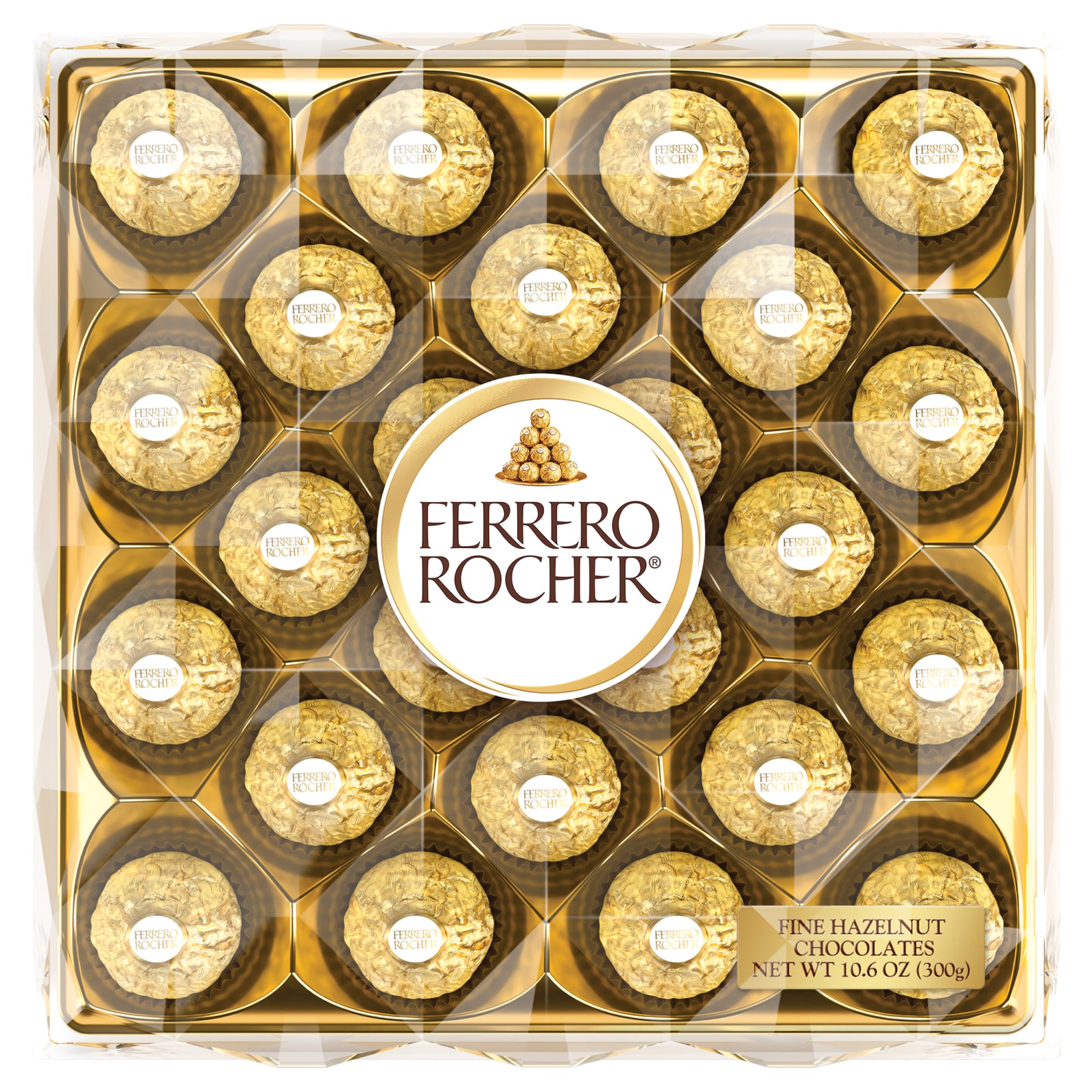 Ferrero Rocher Premium Gourmet Milk Chocolate Hazelnut, Chocolates for Gifting, 24 Count - image 1 of 8