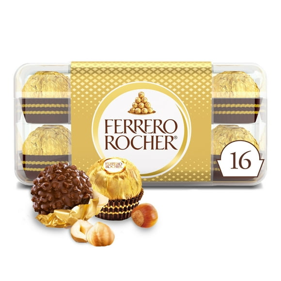 Ferrero Rocher, 16 Count, Premium Milk Chocolate Hazelnut, Chocolates for Gifting, 7 oz