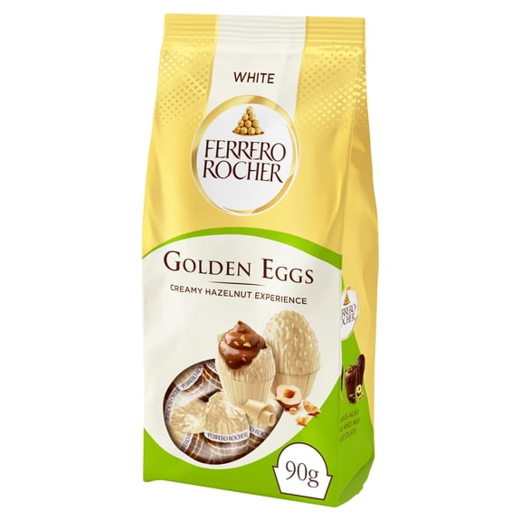 Ferrero Rocher White Chocolate Golden Mini Easter Eggs 90g, Imported from Britain