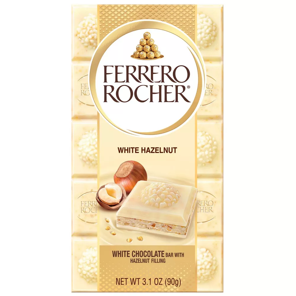 Ferrero Rocher White Chocolate Hazelnut Bar - 3.1oz (2 pack)
