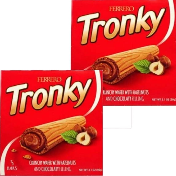 Ferrero Tronky Hazelnuts Chocolate Filling 2 Pack 10 Bars