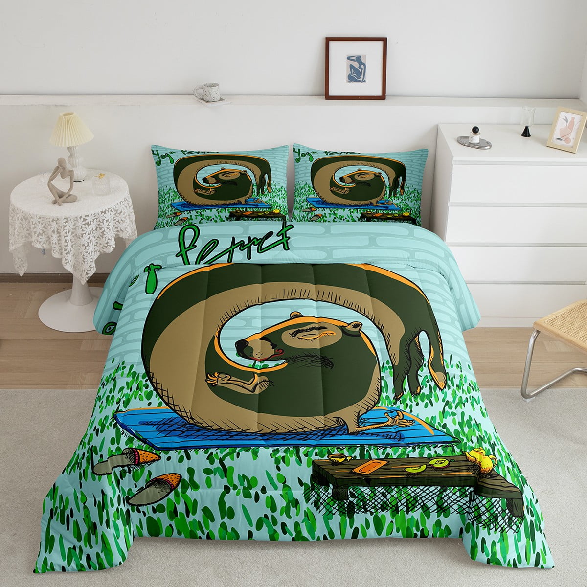 Ferret Bedding Set Minks Weasel Animal Quilt Kawaii Wild Animals ...