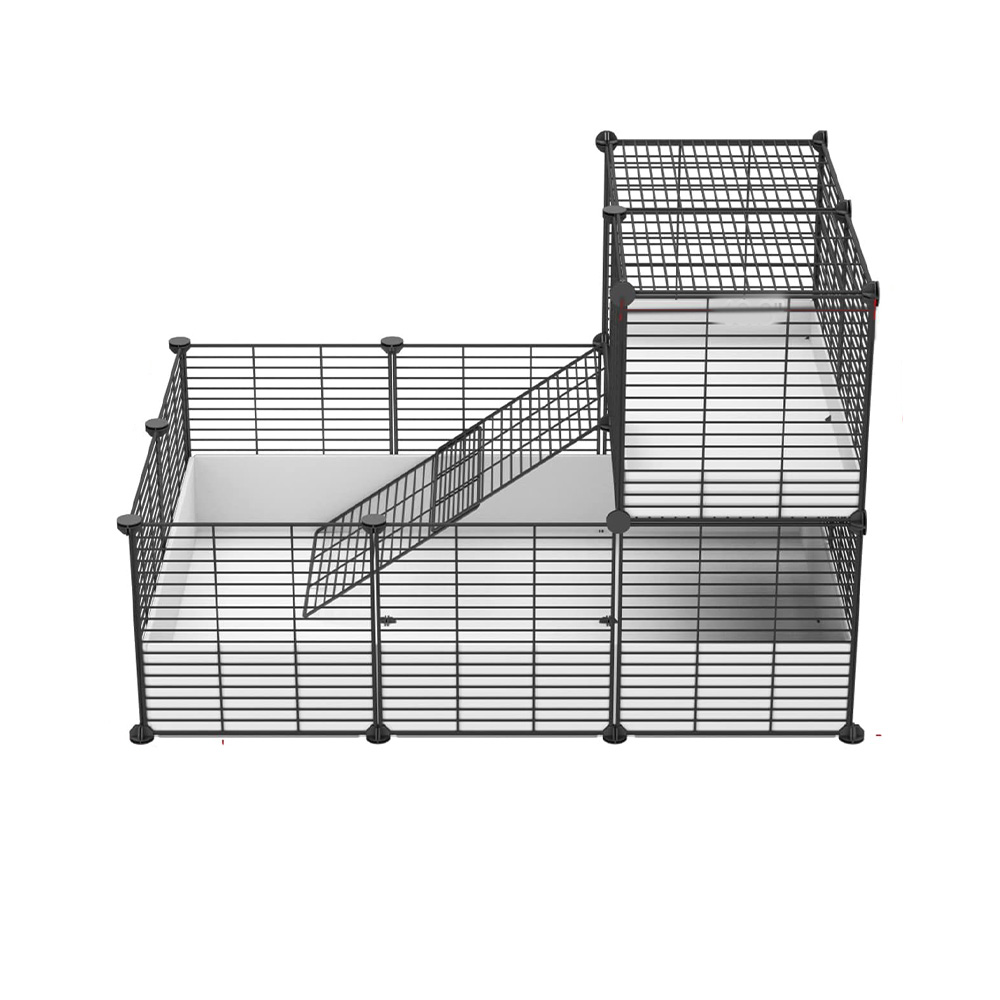 Ferret Cage, Modern Pet Cage with Plastic Bottom and Loft