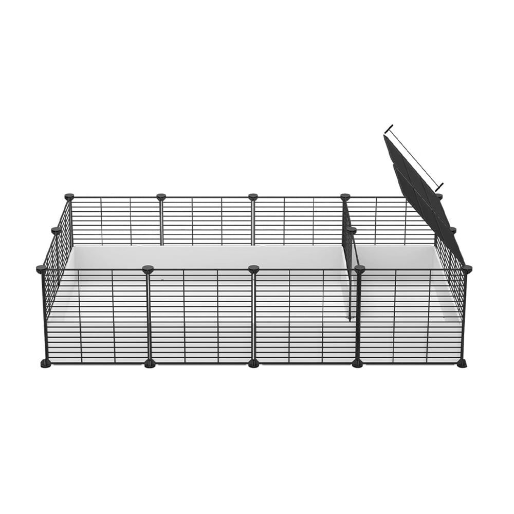 Ferret Cage, Modern Pet Partition Cage with Plastic Bottom and Baffle