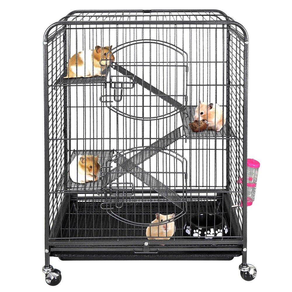 Ferret Cage Rabbit Chinchilla Rat Cage Small Animal House 37" 4 Levels